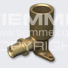 Коліно із внутр різьбою 16 х 2,2 - 1/2 та фланцем 55мм , Tiemme (Італія)