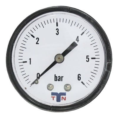 Манометр 0-6 Bar D40mm 1/4 (тильний) (PA001)