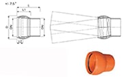 Отвод поворотный 0–7,5  DN250 (Ostendorf. Германия)